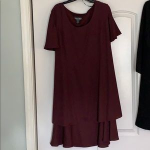 Dark maroon dress